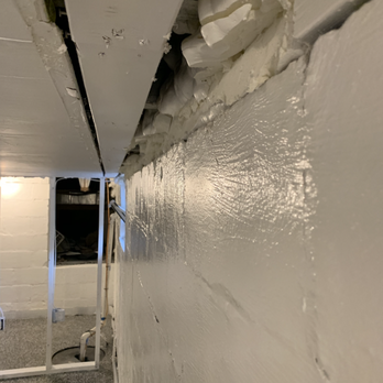 Creative Conservation - White foam cut in some areas to mesh with the basement. - Waterproofing Near Me - Ashland, Virginia Creative Conservation - White foam cut in some areas to mesh with the basement. - Waterproofing Near Me - Ashland, Virginia