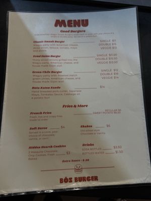 Menu photo 2 Bos Burger Tucson, AZ