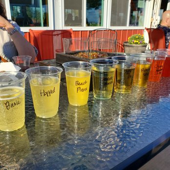 Stone Pillar Vineyard & Winery - Cider flight - Wineries Near Me - De Soto, Kansas Stone Pillar Vineyard & Winery - Cider flight - Wineries Near Me - De Soto, Kansas