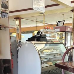 Bethlehem Diner - Front counter with desserts in case below.
