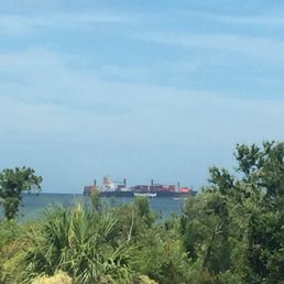 Beautiful ocean view from the purple room! Love this place.