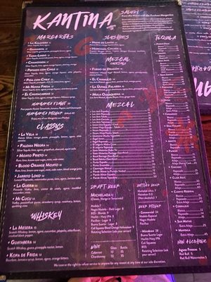 Menu photo 8 Kalaveras Huntington Beach, CA