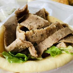 Gyro with tzatziki dip