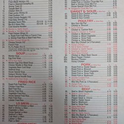 China Moon - Menu