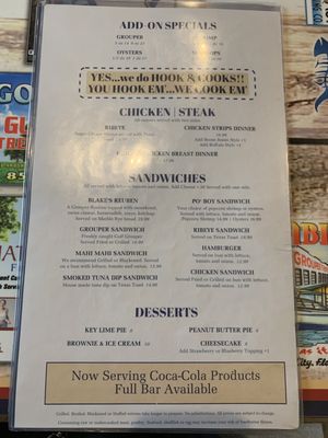 Menu photo 2 Capt's Table Panama City, FL