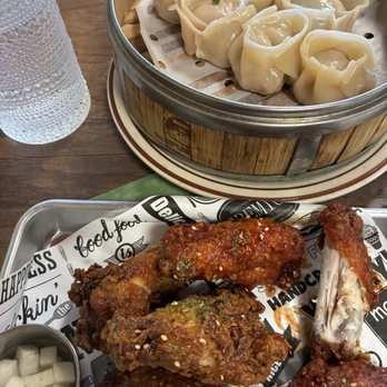 East Asian Kitchen - Korean Fried Chicken Wings, with spicy sweet coating, assorted dumplings so fresh and delicate. - Sushi Bars Near Me - Albuquerque, New Mexico