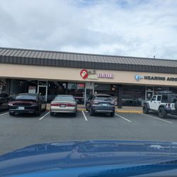Sake Sushi + Grill - Outside. Plenty of parking.