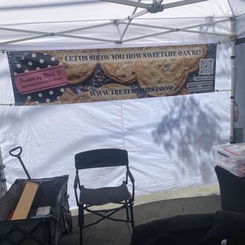 Treats by Mrs. T - Banner at back of tent. - Desserts Near Me - Alameda, California Treats by Mrs. T - Banner at back of tent. - Desserts Near Me - Alameda, California