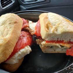 JP's Bistro & Catering - Finished product.  Eggplant,  fresh mozz and roasted peppers