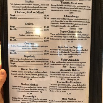 Lucia's Cocina Mexicana - Menu (7/2019) - Mexican Near Me - Athens, Alabama