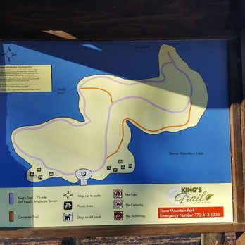 Stone Mountain Covered Bridge - Map of the King's Trail at Indian Island - Hiking Near Me - Stone Mountain, Georgia Stone Mountain Covered Bridge - Map of the King's Trail at Indian Island - Hiking Near Me - Stone Mountain, Georgia