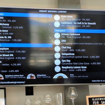 Variant Brewing - Menu on 8/17/2018 - Breweries Near Me - Roswell, Georgia Variant Brewing - Menu on 8/17/2018 - Breweries Near Me - Roswell, Georgia