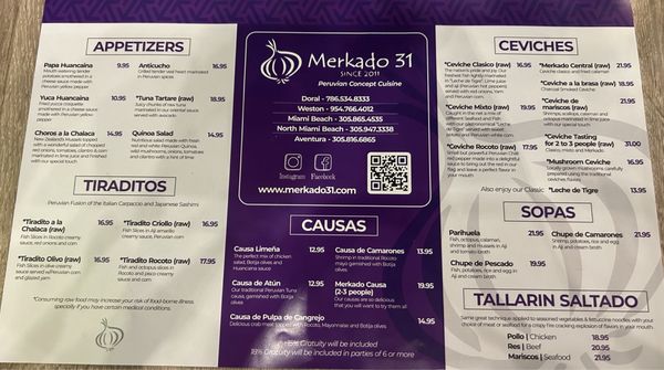 Menu photo 2 Merkado 31 Miami, FL