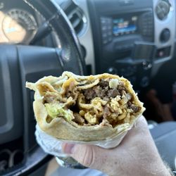 De La Cruz Authentic Mexican Cuisine - Chilaquiles Burrito w/ Steak - Unreal! Massive burrito but also absolutely fantastic too. Would for sure get again if in the area.