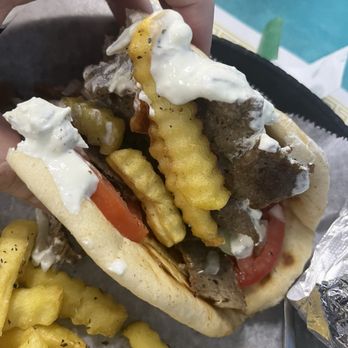 Corfu Greek Restaurant - Gyros with French fries - Greek Near Me - Winter Springs, Florida Corfu Greek Restaurant - Gyros with French fries - Greek Near Me - Winter Springs, Florida
