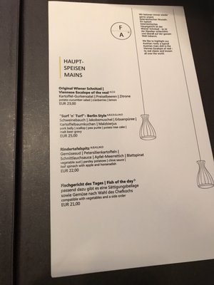 Menu photo 1 Restaurant Foreign Affairs Berlin, BE