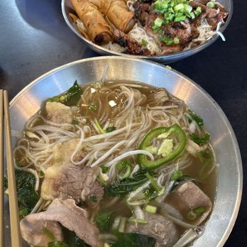 Pho Kitchen - Pho and bbq pork with egg roll and vermicelli - Desserts Near Me - San Jose, California
