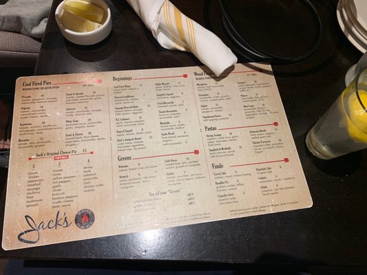 Menu photo 4 Jack's Coal Fired Pizza Burlington, MA Menu photo 4 Jack's Coal Fired Pizza Burlington, MA