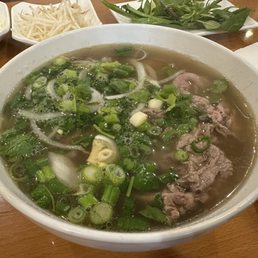 Pho - with rare beef slices (tai) and well done brisket Pho - with rare beef slices (tai) and well done brisket