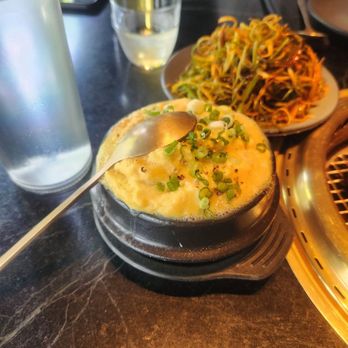 COTE Miami - Egg souffle and scallion salad as part of the butcher's lunch - Korean Near Me - Miami, Florida