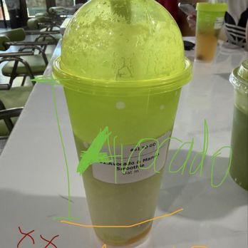 Goolu Tea - B1.Avocado & Mango Smoothie but 90% avocado... it's not a mix the 2nd item is just a tad of mango. - Bubble Tea Near Me - Castro Valley, California