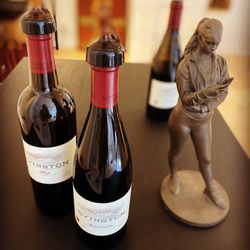 Madsen - Byington Brian's Syrah, Alliage Cabernet Sauvignon. Girl with Phone by Oleg Lobykin. Bronze.
