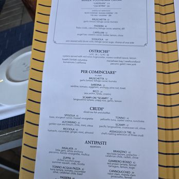 Marea - menu (8/2025) - Italian Near Me - New York, New York