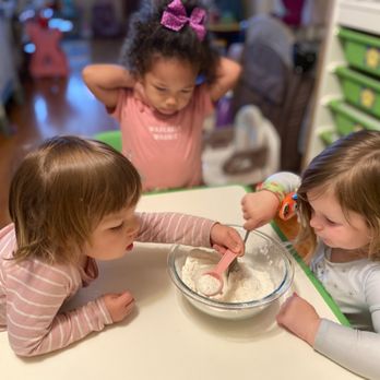Lucky Start Childcare - Making play dough - Child Care & Day Care Near Me - Burbank, California