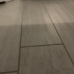 This is the cleaned tile and grout. This is the cleaned tile and grout.