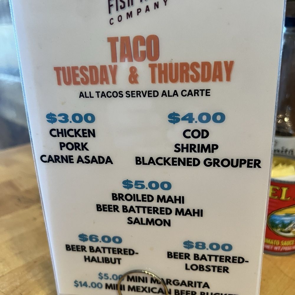 Taco Tuesday menu Taco Tuesday menu