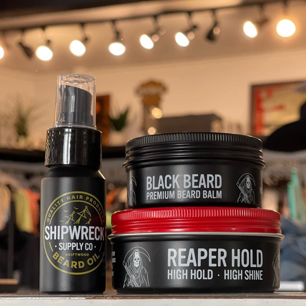 Shipwreck Barbershop - Riverside Logo