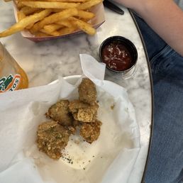 Chicken and fries (that basket was full of chicken) Chicken and fries (that basket was full of chicken)