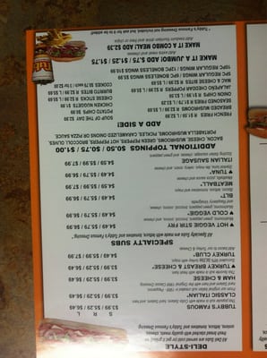 Menu photo 2 Tubby's Redford, MI