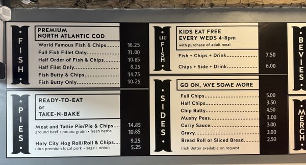 Menu photo 2 The CODfather Proper Fish & Chips North Charleston, SC Menu photo 2 The CODfather Proper Fish & Chips North Charleston, SC