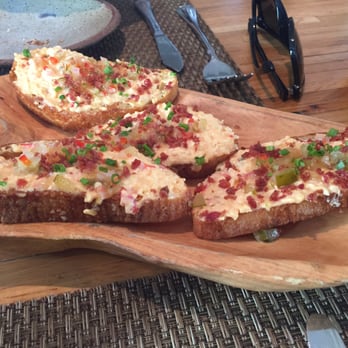 Husk - Pimiento crostini with bacon, excellent! - American Near Me - Charleston, South Carolina Husk - Pimiento crostini with bacon, excellent! - American Near Me - Charleston, South Carolina