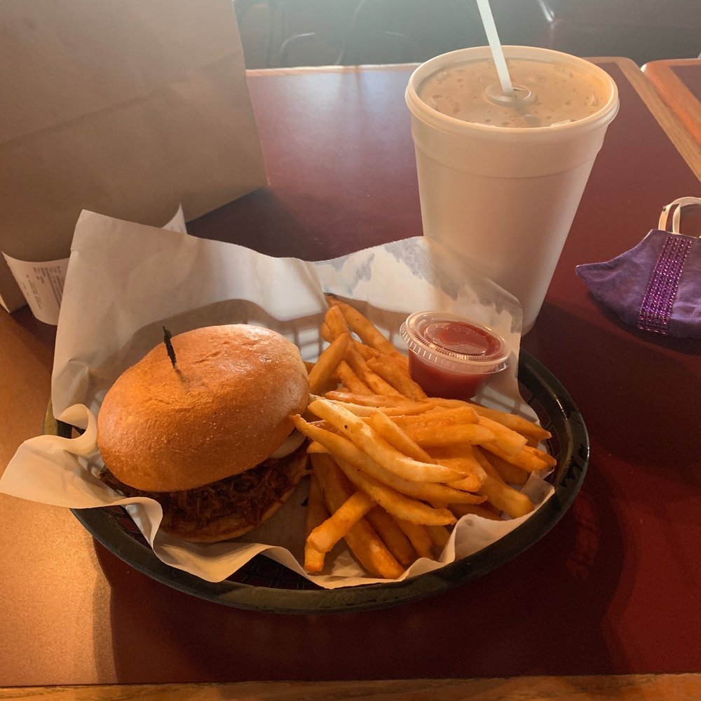 The Loose Caboose - Brisket sandwich and fries - Barbeque Near Me - Spring, Texas The Loose Caboose - Brisket sandwich and fries - Barbeque Near Me - Spring, Texas