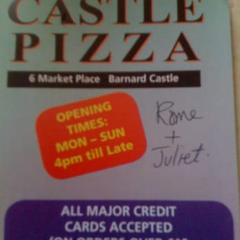 Castle Pizza Pizza 6 Market Place Barnard Castle Durham