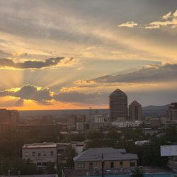 Apothecary Lounge - Sunset over downtown Albuquerque