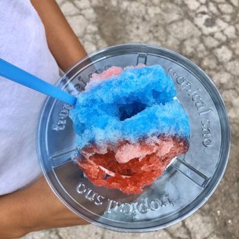 Tropical Sno - Watermelon, blue raspberry and cherry shaved ice - Shaved Snow Near Me - Carmel, Indiana