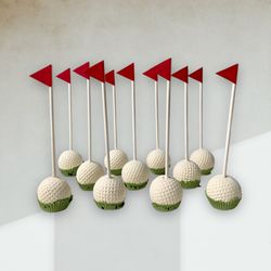 Golf ball cake pops
