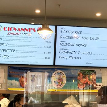 Giovanni’s Shrimp - Menu - Seafood Near Me - Honolulu, Hawaii
