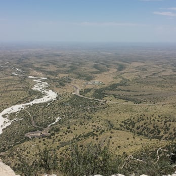Guadalupe Mountains National Park - See the little dot in the middle? That's the parking lot, and this view point is only about 1/4 up of Guadalupe Peak Trail - Parks Near Me - Salt Flat, Texas