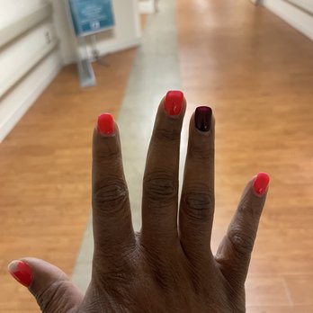 Snow Nail - Nails 3 days after it was done initially. - Nail Salons Near Me - Lynchburg, Virginia Snow Nail - Nails 3 days after it was done initially. - Nail Salons Near Me - Lynchburg, Virginia