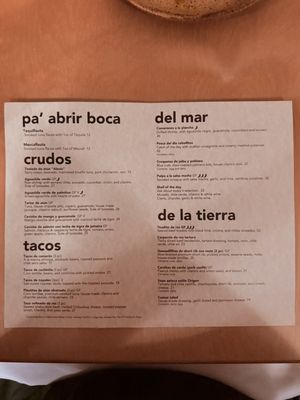 Menu photo 3 Origen San Diego, CA