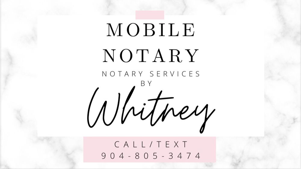 NOTARY SERVICES BY WHITNEY Updated September 2024 Request a Quote