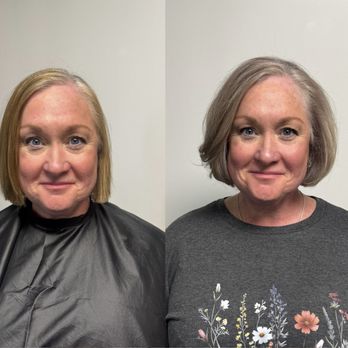 Sarah Beth the Stylist - A Gray transformation! From color to silver! - Hair Stylists Near Me - Salem, New Hampshire Sarah Beth the Stylist - A Gray transformation! From color to silver! - Hair Stylists Near Me - Salem, New Hampshire