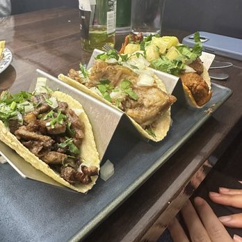 Añejo Cantina & Kitchen - Tacos 3 (asada, carnitas, pollo) - Cocktail Bars Near Me - San Jose, California
