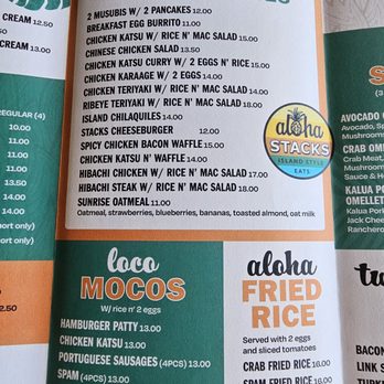 Aloha Stacks - Menu - Pancakes Near Me - El Monte, California