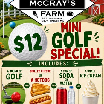 McCray's Farm - Mini-Golf Special! - Attraction Farms Near Me - South Hadley, Massachusetts McCray's Farm - Mini-Golf Special! - Attraction Farms Near Me - South Hadley, Massachusetts