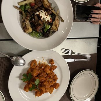 Alessandro's Italian - Artichoke salad and calamari appetizers - Italian Near Me - Manhasset, New York